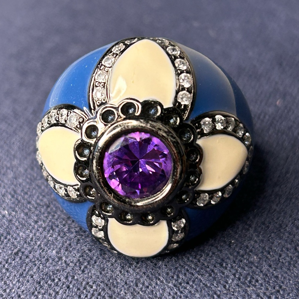 Beautiful Purple Gemstone Cocktail Ring